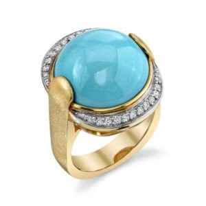Blue ring custom jewelry for women