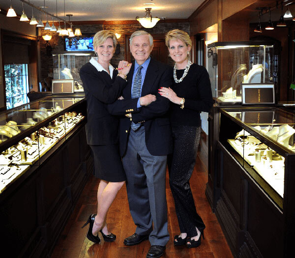 Jorge, Wendy & Val Adeler in their jewelry showroom