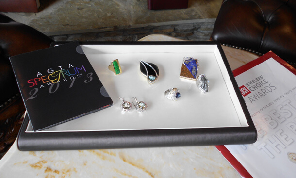 Jorge Adeler's custom designs for the 2013 AGTA spectrum awards