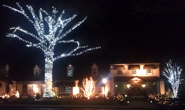 Both old and new LED Christmas lights at the Adeler Store