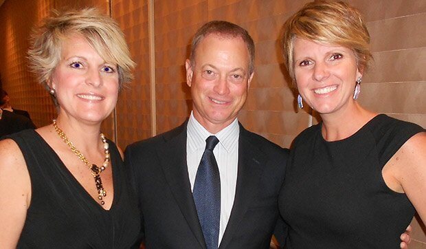 Gary Sinise with Val and Wendy Adeler 