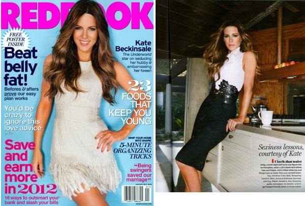 image of redbook cover with kate beckinsale wearing adeler jewelers earrings