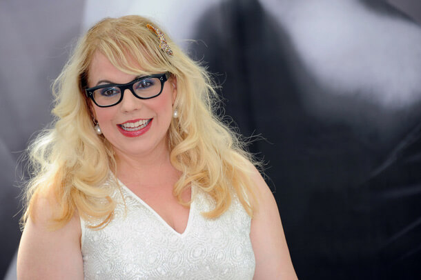 kirsten vangsness in monte carlo wearing Adeler custom pearl earrings