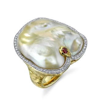 pearl and ruby ring