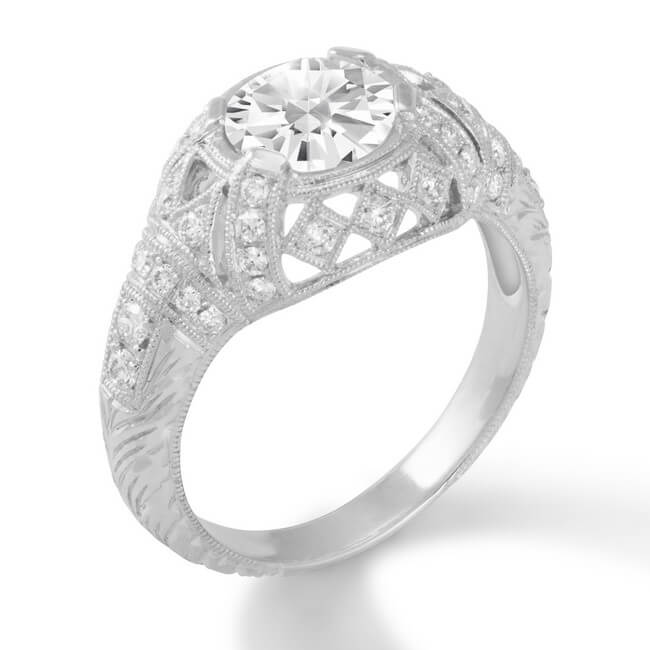 Platinum Edwardian Style Diamond Ring