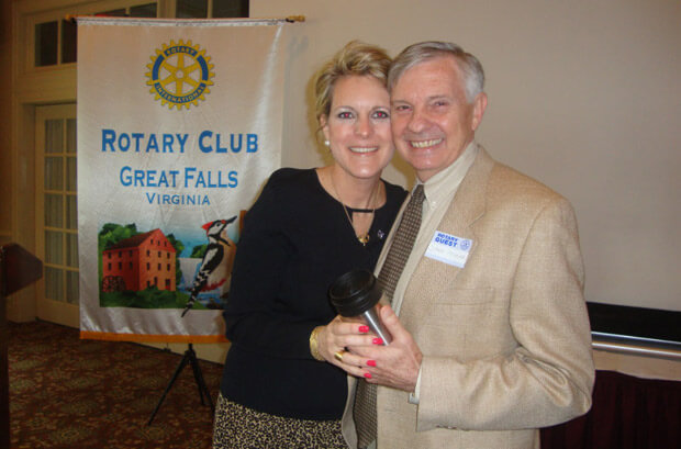 Great Falls Rotary Jorge Adeler receiving the 1st Community Leadership Award