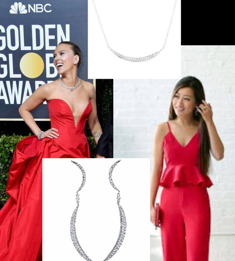 beautiful bright red dress with a plunging neckline perfect for valentines day