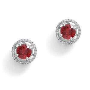 Ruby and Diamond Earrings