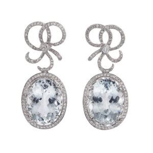 white aquamarine earrings