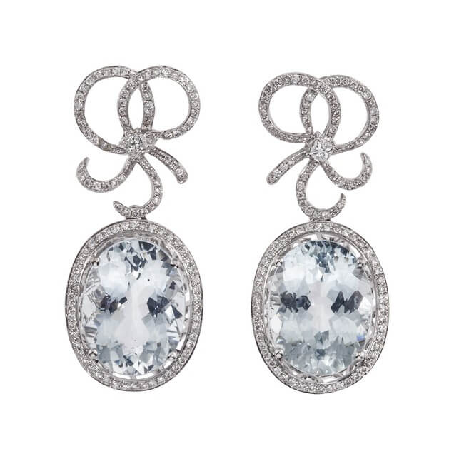 white aquamarine earrings