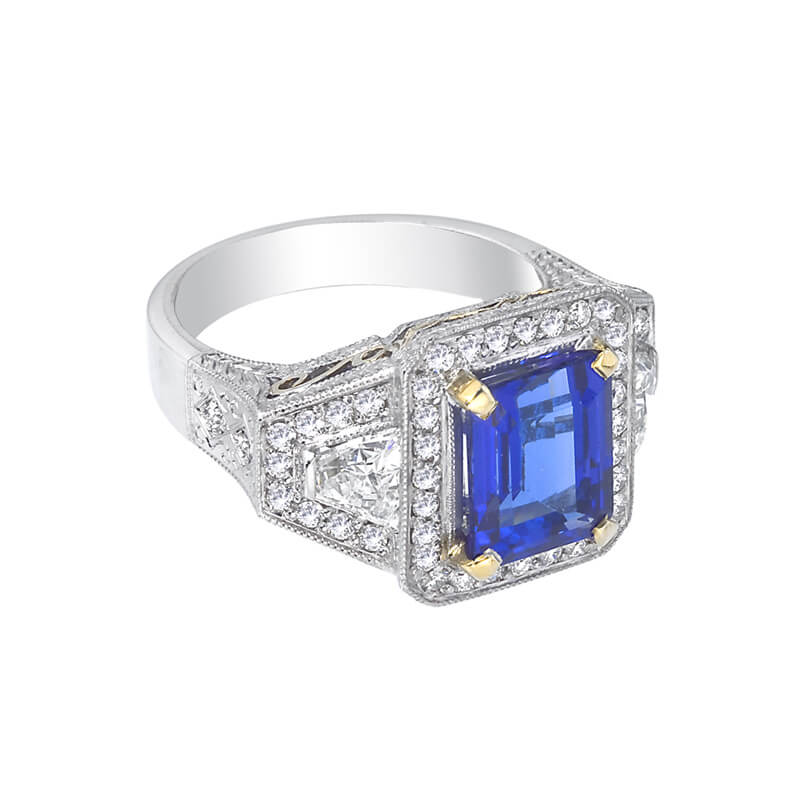 14kt two toned gold, Tanzanite and Diamond ring #2.