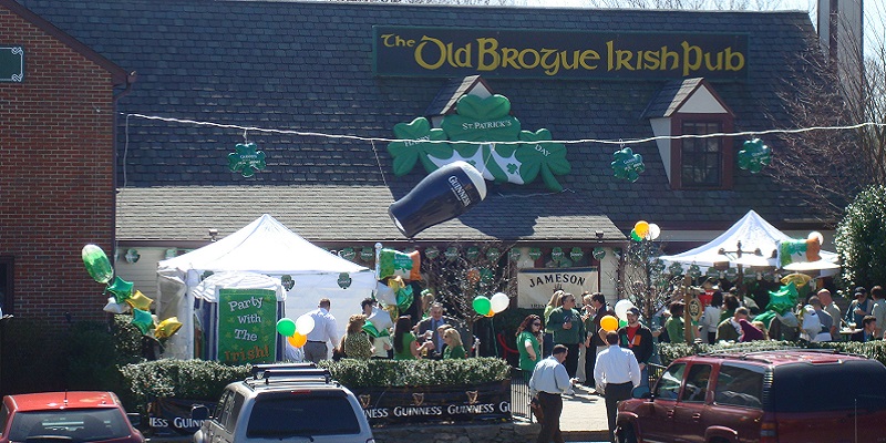 ST Patricks Day at the Old Brogue Irish Pub in Great Falls, Virginia.