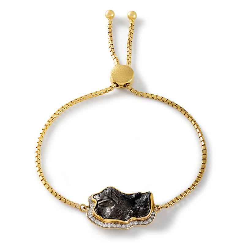 Sikhote-Alin Meteorite + Diamond Bracelet