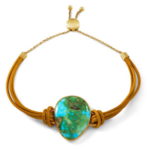 Sonoran Turquoise + Leather Bracelet