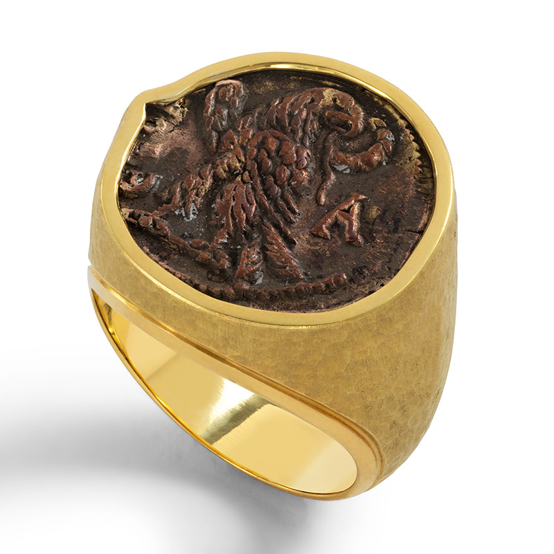 Roman Eagle Coin Ring