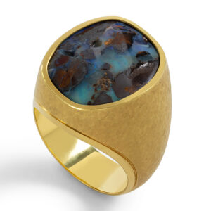 Boulder Opal 18KT Gold Ring