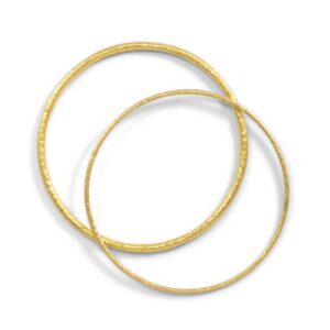 Hammered 18KT Gold Bangle - Thin