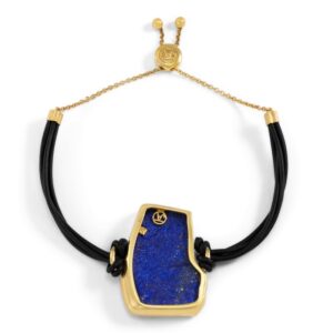 Lapis and Leather Bracelet