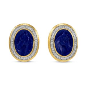 Lapis and Diamond Earrings