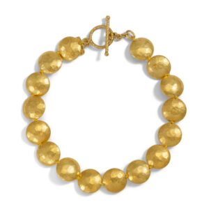 18KY Gold Lentil Bead Bracelet