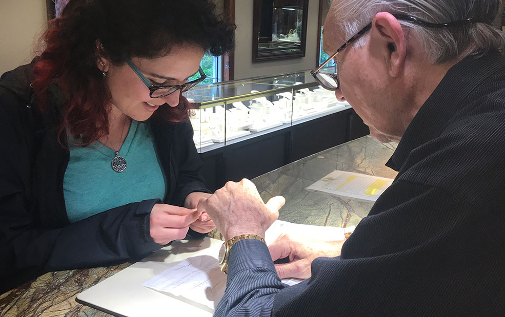 consulting with a jewelry expert