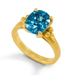 Blue Zircon Ring