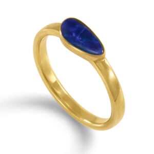 Opal Doublet 18KT Yellow Gold Ring