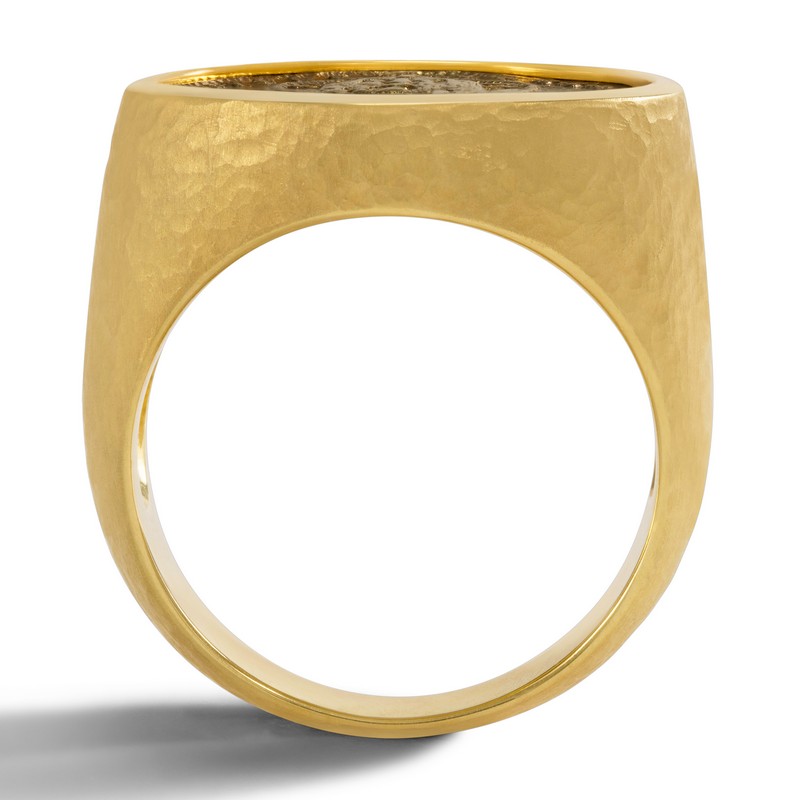18K Yellow Gold Authentic Ancient Constantine Coin Ring