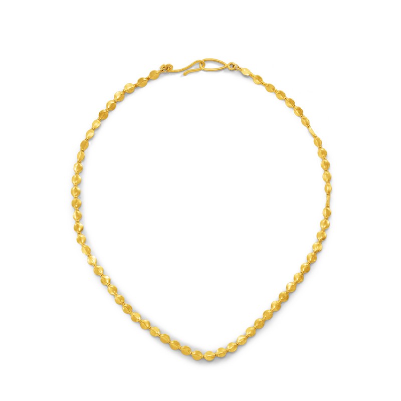 18kt Yellow Gold Bead Necklace
