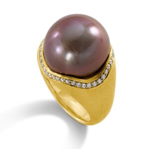 Purple Yangtze River Pearl Ring