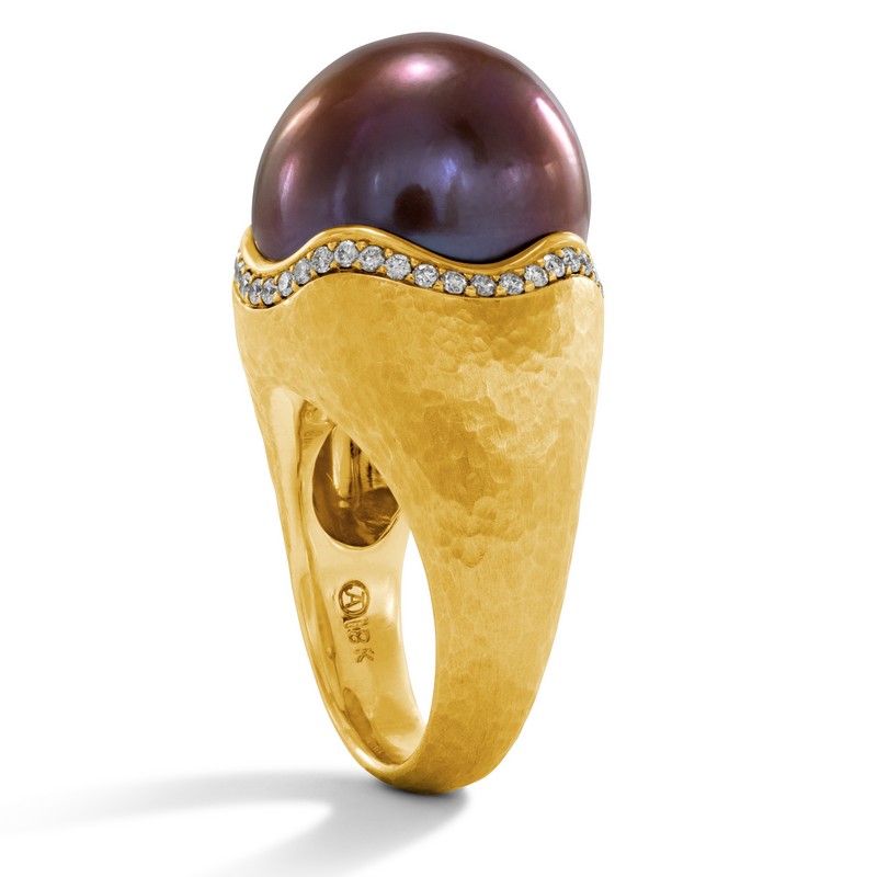 Purple Yangtze River Pearl Ring