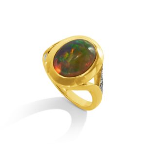 Opal and Diamond Ring