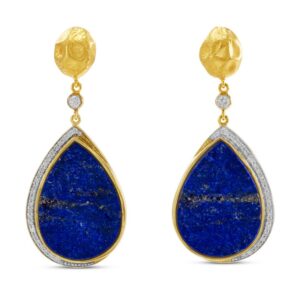 Lapis and Diamond Earrings