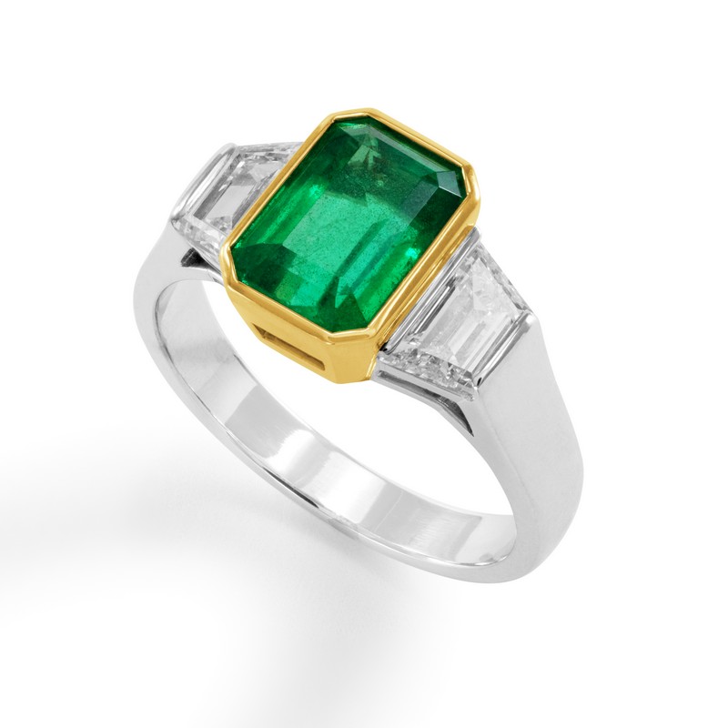 Emerald and Diamond Ring