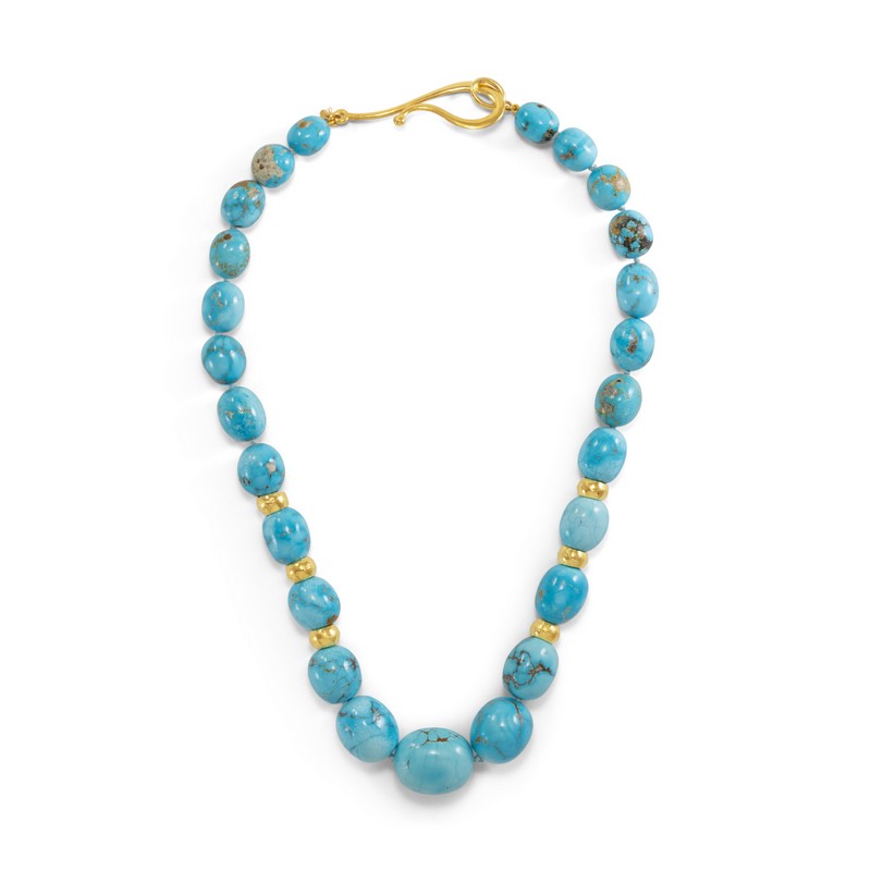 Graduated Turquoise Bead Necklace