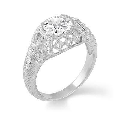 diamond engagement ring in platinum