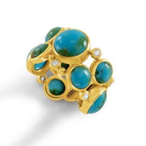 Turquoise and Diamond Ring