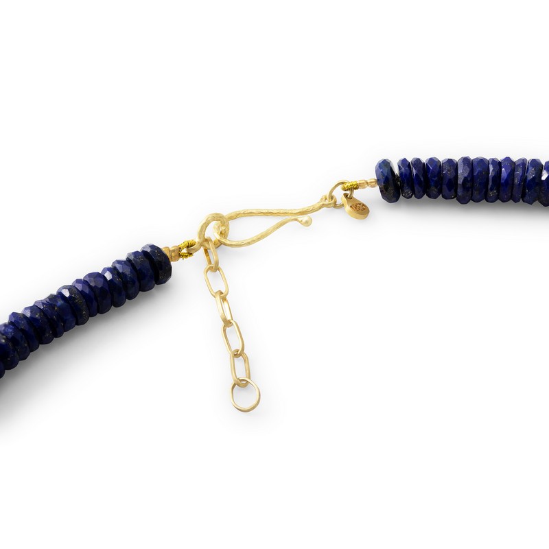 Lapis and Gold Bead Necklace